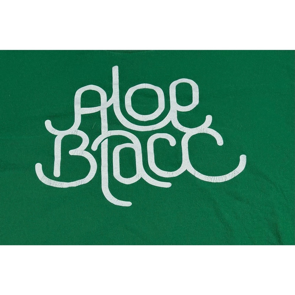 Aloe Blacc‎ Graphic T-Shirt Mens Medium Green Short Sleeve Logo Tee - Picture 3 of 5